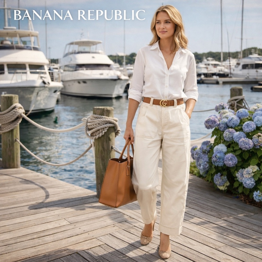 NWT, Banana Republic, The Barrel Pant, Front & Back Pockets, Relaxed Fit,Size XS